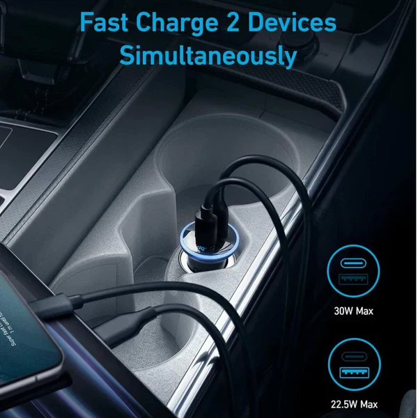 Anker 323 Dual-Port Car Charger 52.5W (A2735H11) - Image 4