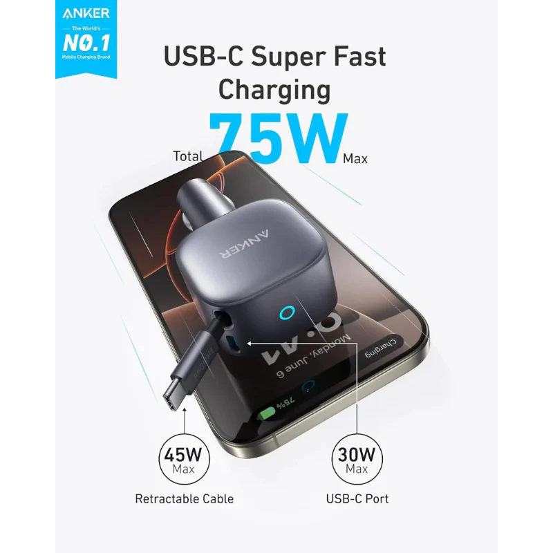 Anker Nano 75W Car Charger (A2738HA1) - Image 4