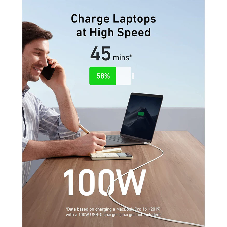 ANKER Powerline III USB-C to USB-C 100W 2.0 fast Charging Cable - A8856 - Image 3
