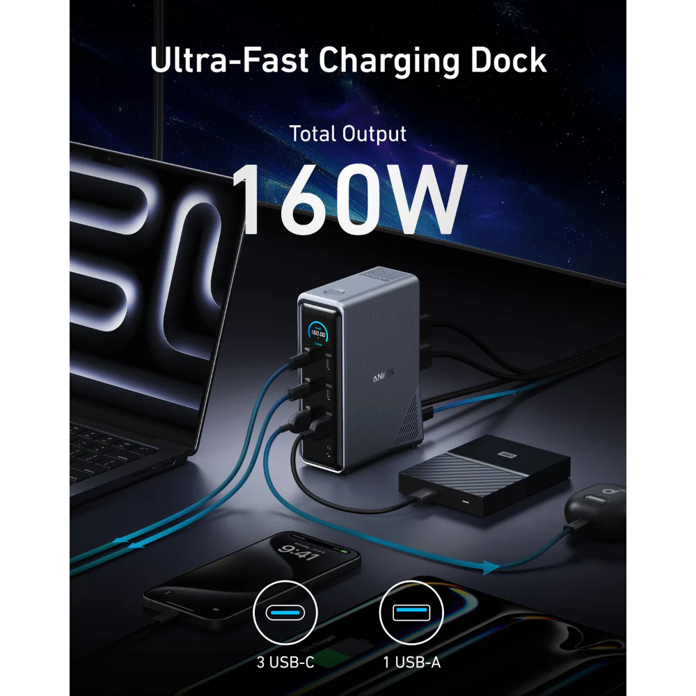 Anker Prime Charging Docking Station (14-in-1, Dual Display, 160W) - A83B6 - Image 3