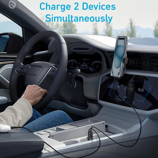 Anker Ultra-Compact Dual-Port Car Charger 30W - Black - Image 7