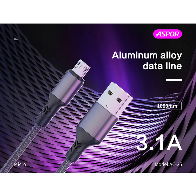 ASPOR 3.1A Fast Charge Micro USB Data Cable and Charging - Image 4
