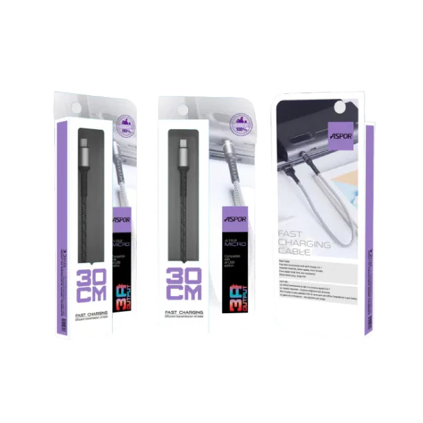 Aspor A163 Fast Charging Data Cable – Lightning - Image 2