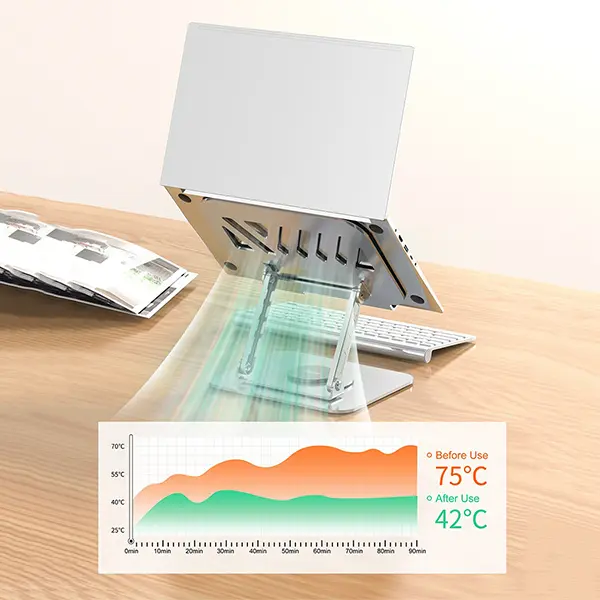 Aspor A703 Adjustable Metal Laptop Stand - Image 7