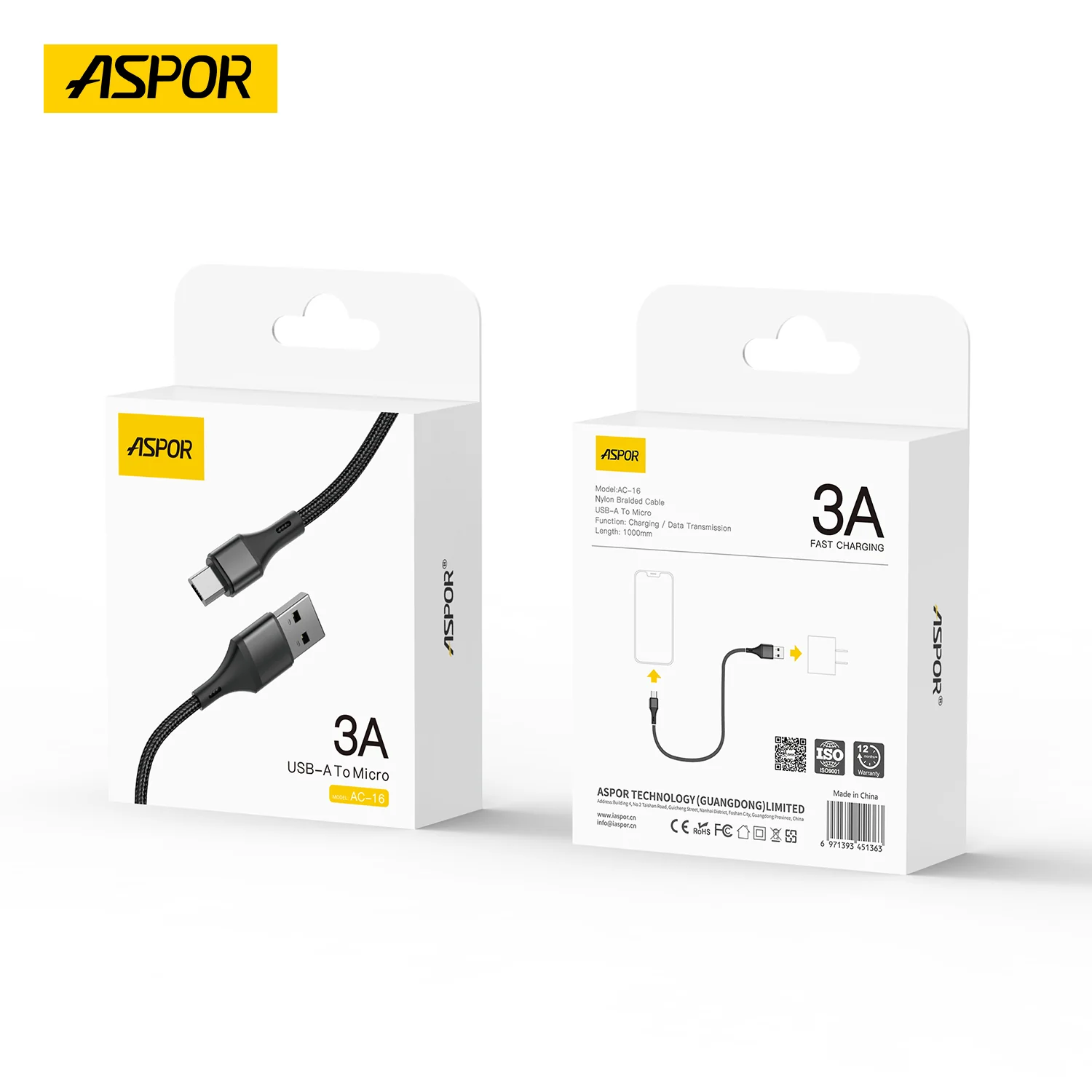 ASPOR Type C/Lightning Cable 1M - 3A (AC17 / AC18) - Image 3