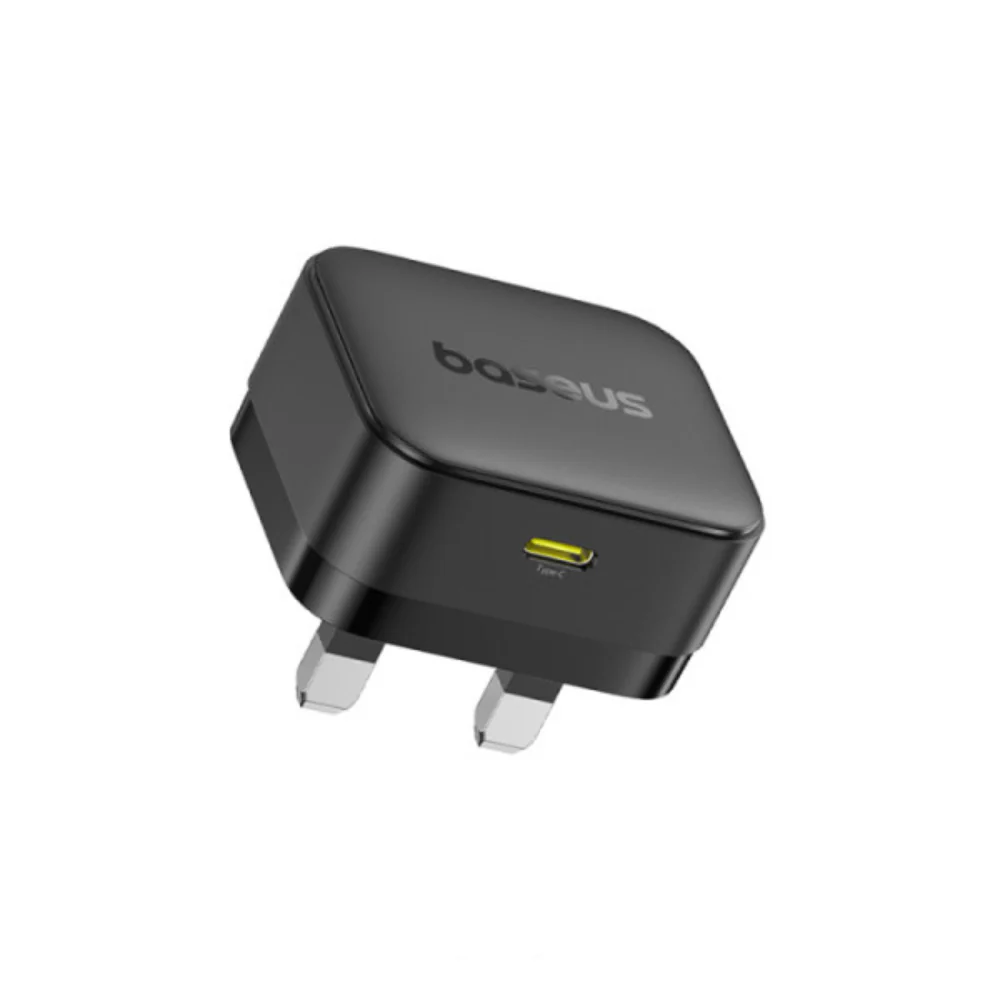 Baseus 1C 30W Palm Fast Charger with Type C to C Cable- UK (Adapter)