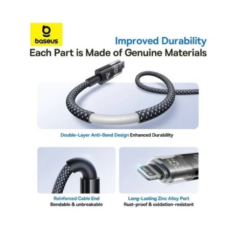 Baseus Display 2 Type-C to Lightning 20W 1M Fast Charging Data Cable - Image 6