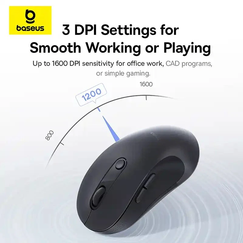 Baseus F02 Ergonomic Dual-Mode Wireless Mouse - Image 3