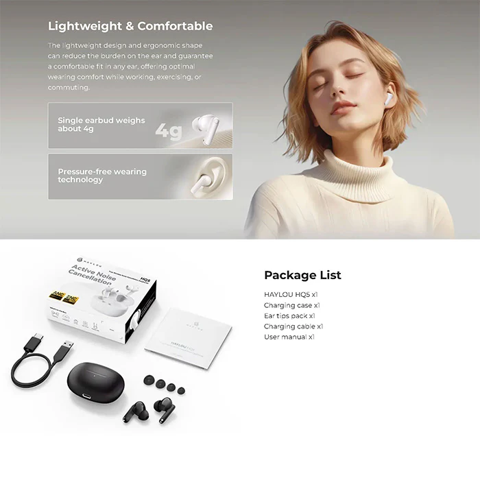 HAYLOU HQ5 True Wireless Noise Cancellation Earphones - Image 7