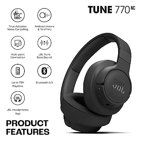 JBL Tune 770NC Wireless Over Ear Headphones - Image 2