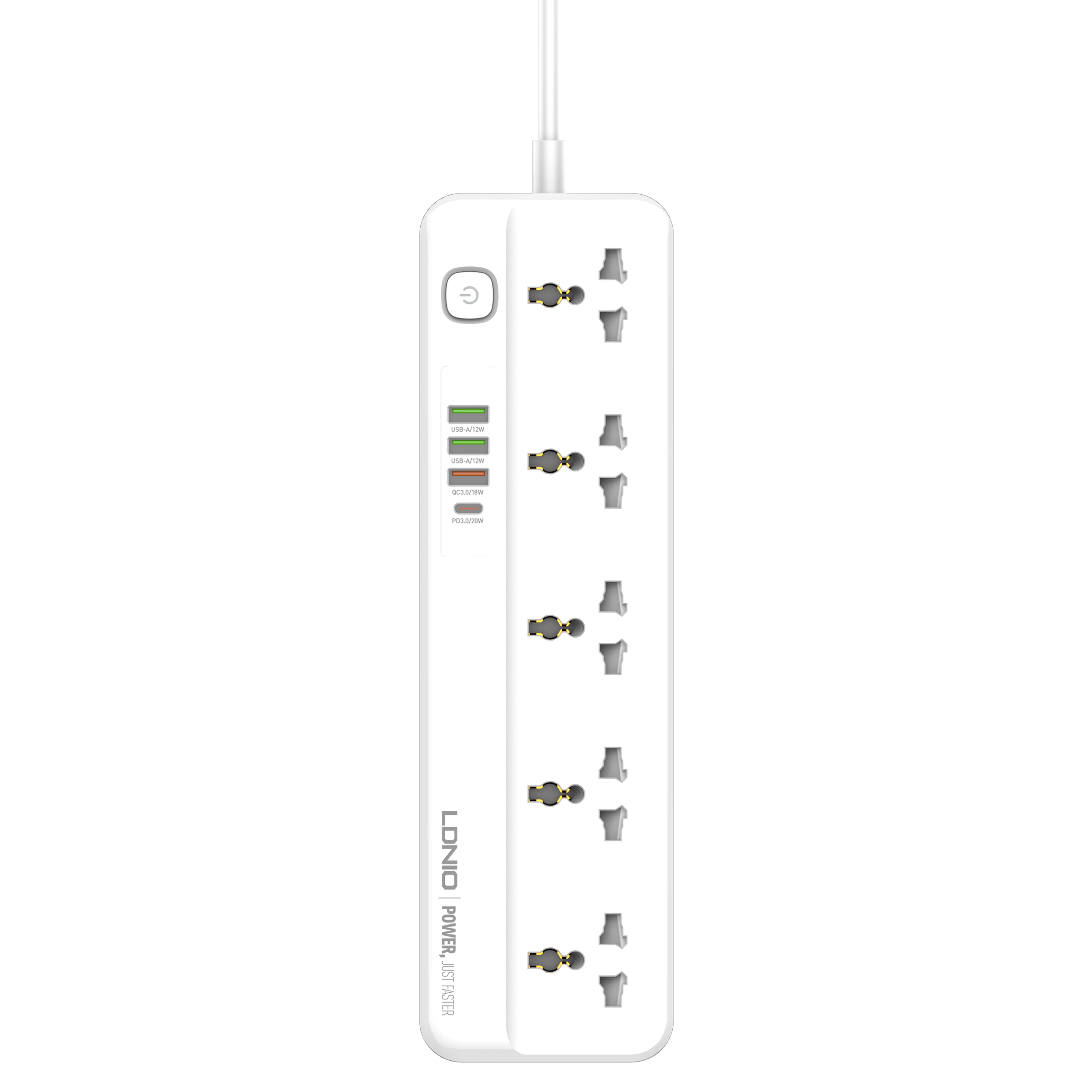 LDNIO 5 AC Outlets Universal Power Strip (Extension) - SC5415