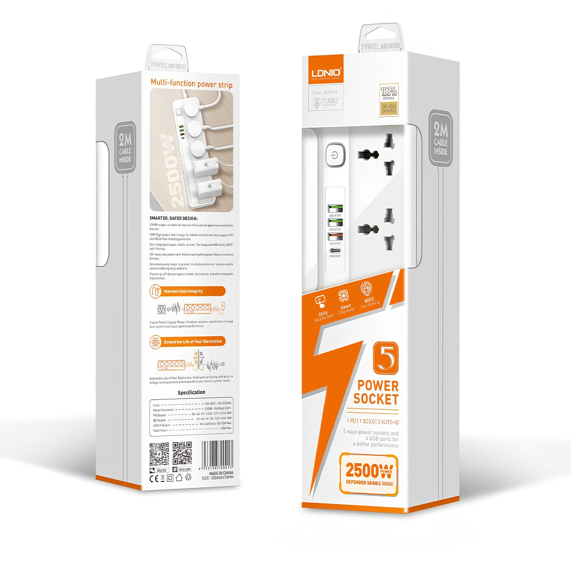 LDNIO 5 AC Outlets Universal Power Strip (Extension) - SC5415 - Image 6