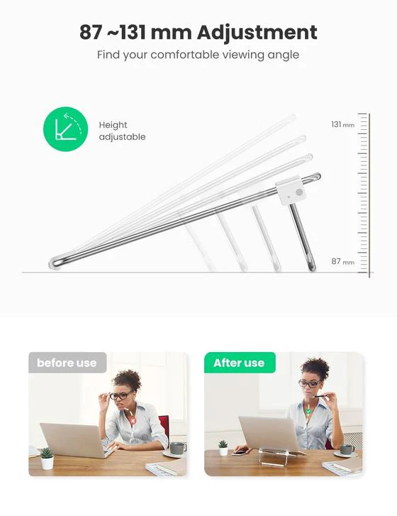 UGREEN Desktop Laptop Stand (Silver) 80348 - Image 4