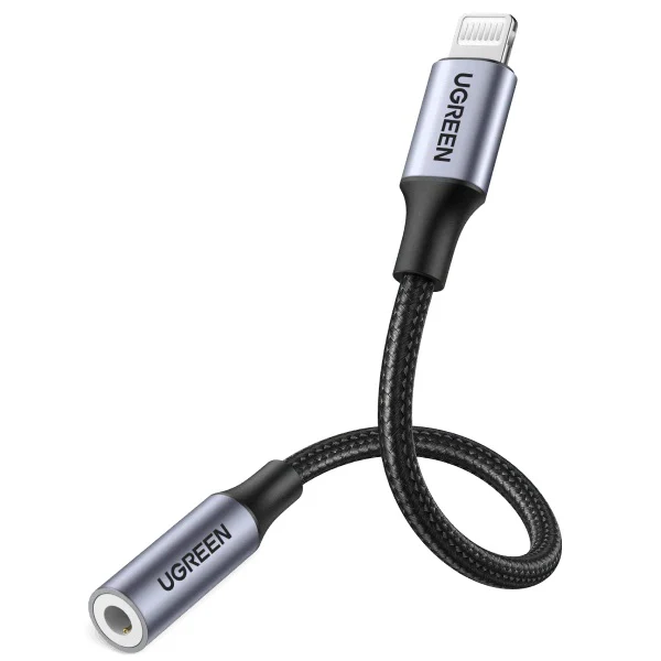 Ugreen Lightning to 3.5mm Braided Adapter - 30756 (10cm)