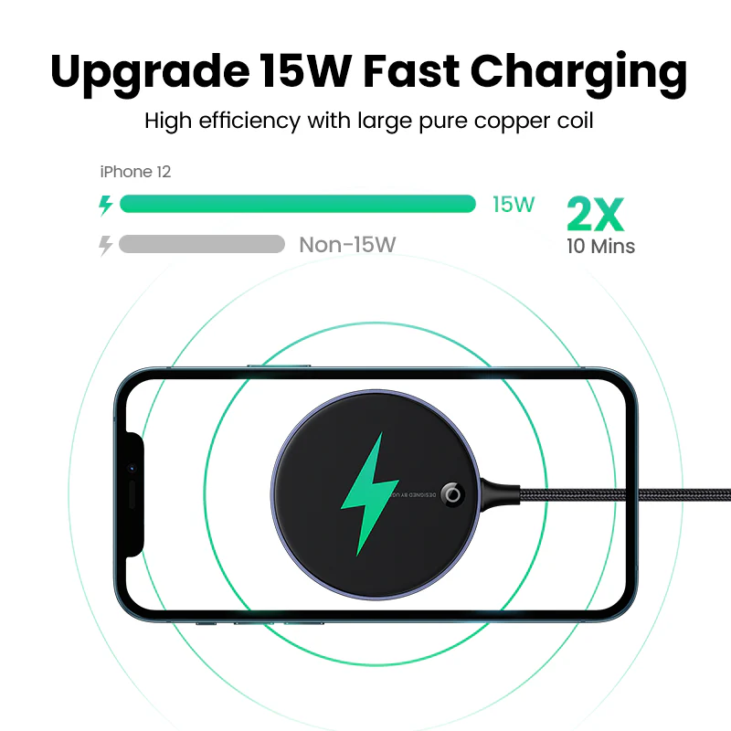 Ugreen MagSafe Magnetic Wireless Charger 15W (30233) - Image 4