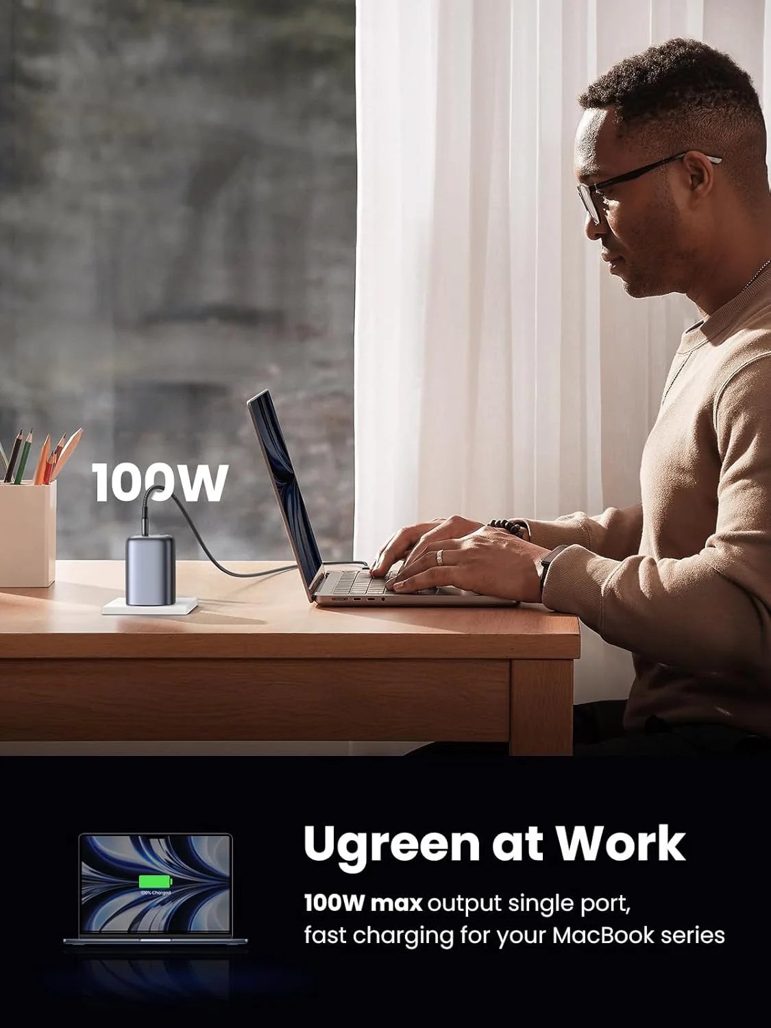 UGREEN Nexode 100W USB C GaN Charger-4 Port Wall Charger (45226) - Image 8