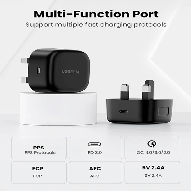 UGREEN 25W PD Fast Charger + USB Type-C Cable UK - 50577 - Image 4