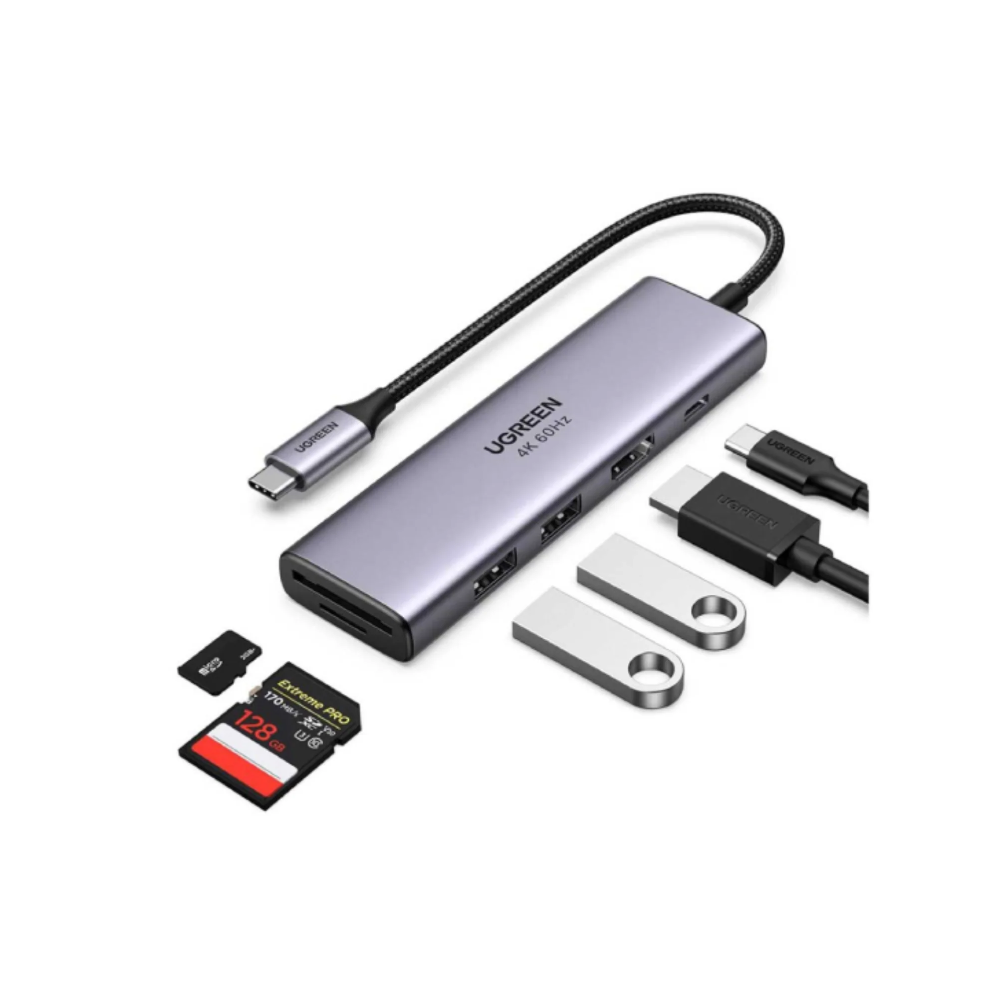 UGREEN USB C Hub 4K 60Hz, 6-in-1 USB C to USB Adapter (60384) - Image 3
