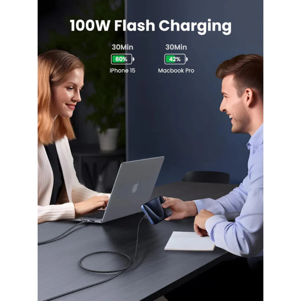 UGREEN USB C to USB C Cable 100W PD Fast Charging (45063) - Image 2