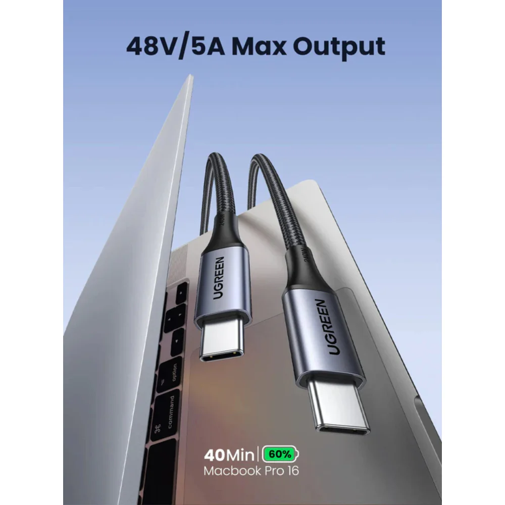 UGREEN USB-C to USB-C PD 3.1 240W Cable (15311) - Image 2