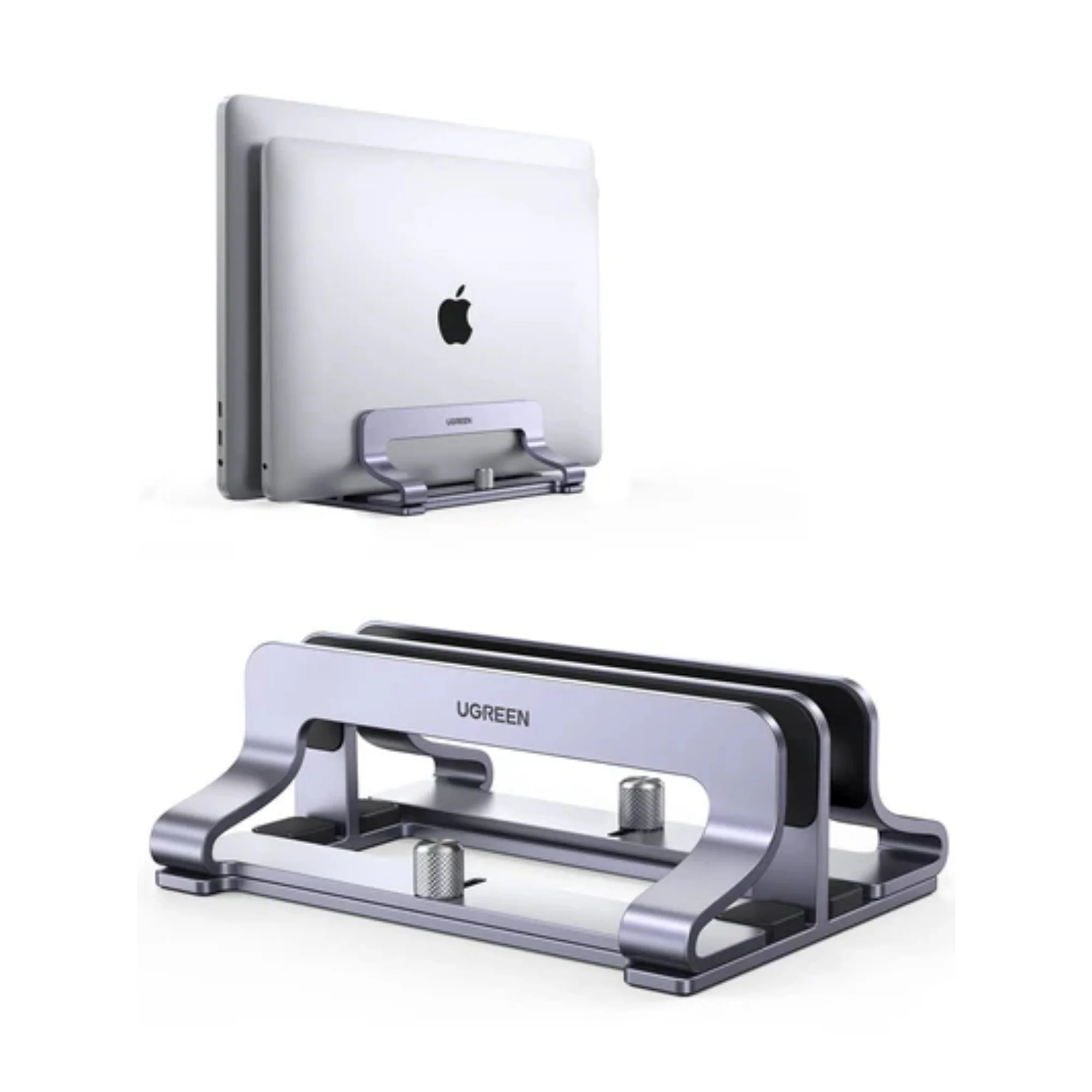 UGREEN Vertical Dual Slot Laptop Stand for Desk (60643) - Image 2