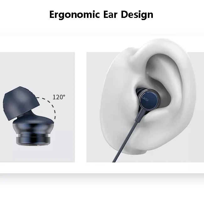 UiiSii HM9 Wired In-Ear Headphones with Microphone - Image 4